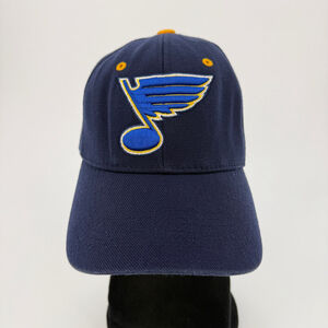 VTG NHL Reebok St. Louis Blues Hockey One Size Fitted Hat Navy Blue